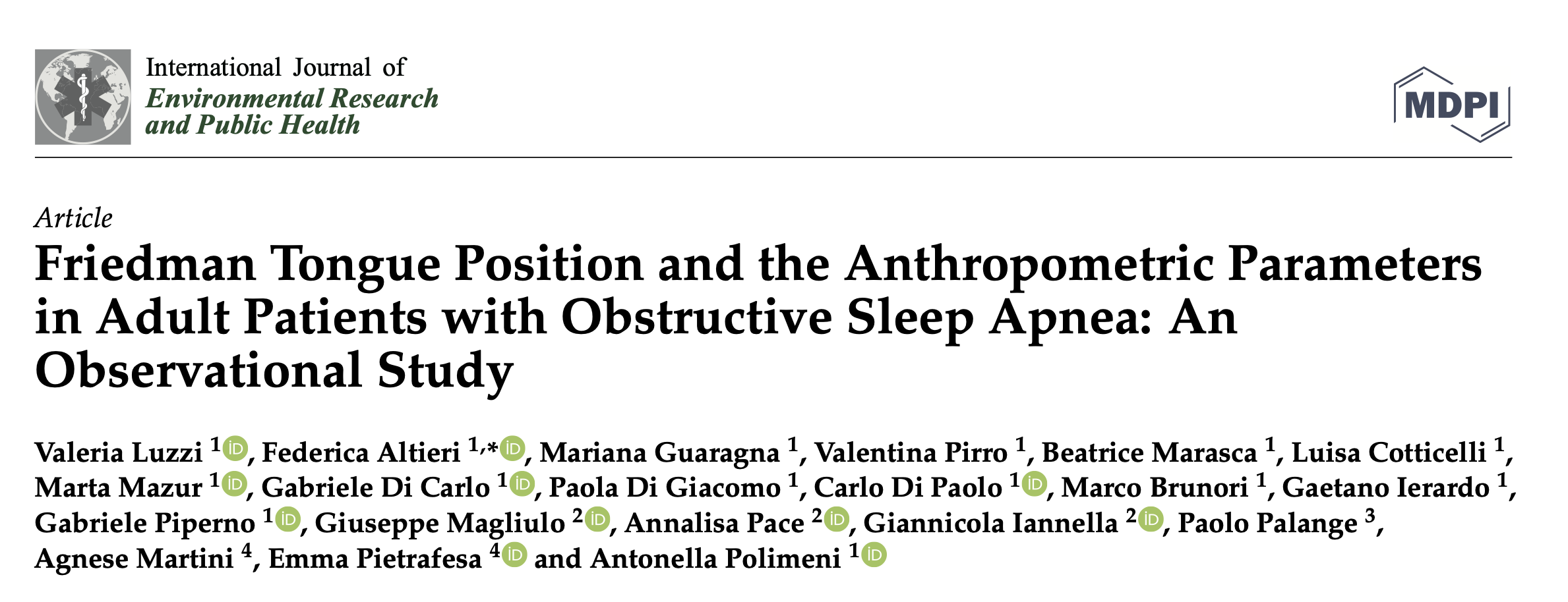 Friedman Tongue Position and the Anthropometric Parameters in Adult Patients with Obstructive Sleep Apnea: An Observational Study