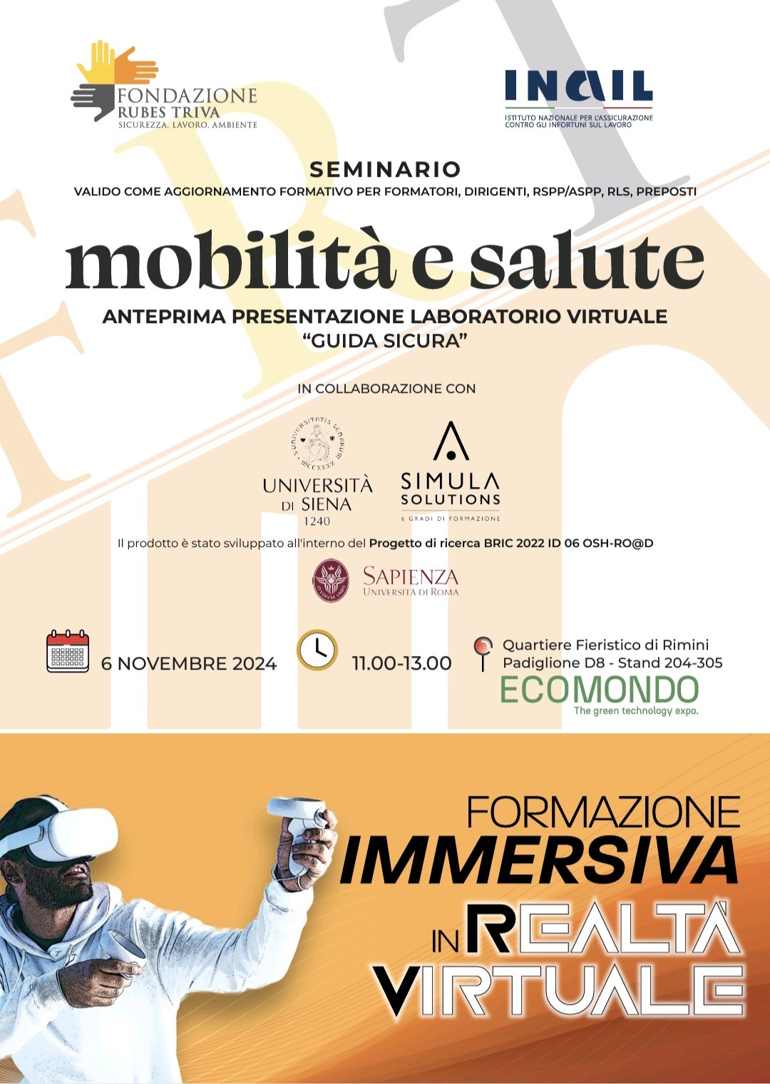 OSH-Ro@D alla Fiera Ecomondo con Fondazione Rubes Triva (Rimini 5-8 novembre 2024)